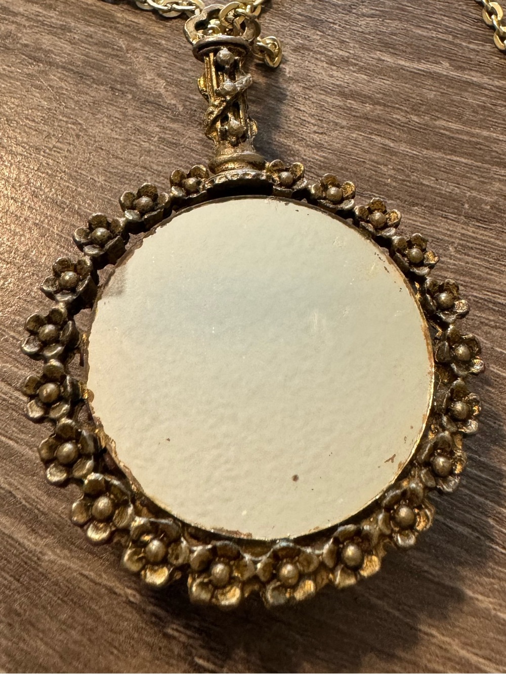 Sam Fink Design Amber Rhinestone Mirror Pendant - Picture 2 of 5